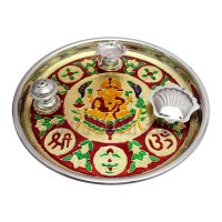 Ganesh Puja Thali with Meenakari Work